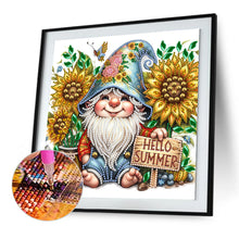 Load image into Gallery viewer, Diamond Painting - Partial Special Shaped - Sunflower Summer Gnome (30*30CM)
