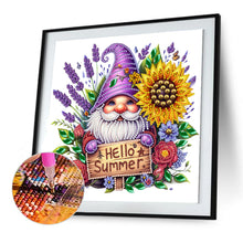 Load image into Gallery viewer, Diamond Painting - Partial Special Shaped - Sunflower Summer Gnome (30*30CM)
