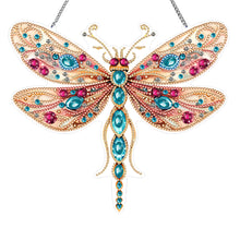 Load image into Gallery viewer, Dragonfly Rhinestone Diamond Painting Art Pendants for Garden Window Decor
