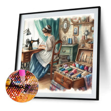 Load image into Gallery viewer, Diamond Painting - Full Round - weaving design girl (40*40CM)
