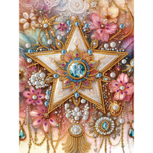 Load image into Gallery viewer, Diamond Painting - Partial Special Shaped - Pentagram and flowers (30*30CM)
