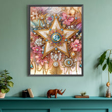 Load image into Gallery viewer, Diamond Painting - Partial Special Shaped - Pentagram and flowers (30*30CM)
