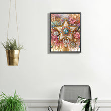 Load image into Gallery viewer, Diamond Painting - Partial Special Shaped - Pentagram and flowers (30*30CM)
