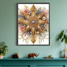 Load image into Gallery viewer, Diamond Painting - Partial Special Shaped - Eight-pointed star and flower (30*30CM)
