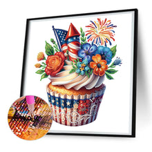 Load image into Gallery viewer, Diamond Painting - Partial Special Shaped - Independence day cake (30*30CM)
