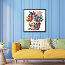 Load image into Gallery viewer, Diamond Painting - Partial Special Shaped - Independence day cake (30*30CM)
