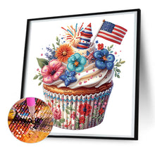 Load image into Gallery viewer, Diamond Painting - Partial Special Shaped - Independence day cake (30*30CM)
