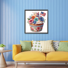 Load image into Gallery viewer, Diamond Painting - Partial Special Shaped - Independence day cake (30*30CM)
