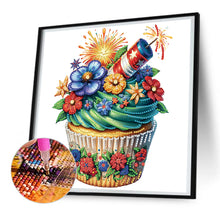 Load image into Gallery viewer, Diamond Painting - Partial Special Shaped - Independence day cake (30*30CM)
