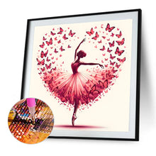 Load image into Gallery viewer, Diamond Painting - Full Round - butterfly skirt girl (40*40CM)
