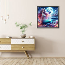 Load image into Gallery viewer, AB Diamond Painting - Full Round - Mermaid girl under the moon (40*40CM)
