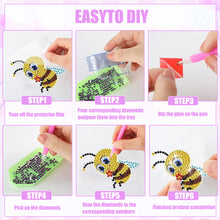 Load image into Gallery viewer, 8Pcs Special Shaped Bee Diamond Painting Fridge Magnet Fridge Stickers
