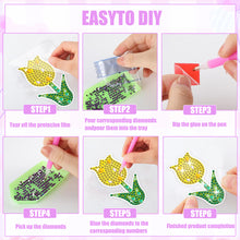 Load image into Gallery viewer, 8Pcs Special Shaped Tulips Diamond Painting Fridge Magnet Fridge Stickers
