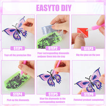 Load image into Gallery viewer, 8Pcs Special Shaped Butterfly Diamond Painting Fridge Magnet Fridge Stickers
