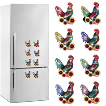 Load image into Gallery viewer, 8Pcs Special Shaped Rooster Diamond Painting Fridge Magnet Fridge Stickers
