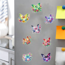 Load image into Gallery viewer, 8Pcs Special Shaped Butterfly Diamond Painting Fridge Magnet Fridge Stickers
