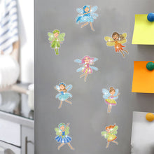 Load image into Gallery viewer, 8Pcs Special Shaped Little Fairy Diamond Painting Fridge Magnet Fridge Stickers
