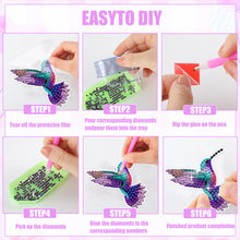 Load image into Gallery viewer, 8Pcs Special Shaped Hummingbird Diamond Painting Fridge Magnet Fridge Stickers
