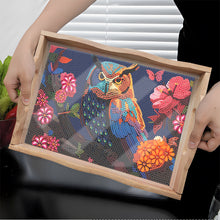 Load image into Gallery viewer, Wooden Cartoon Owl 5D DIY Diamond Painting Serving Tray for Home Decor
