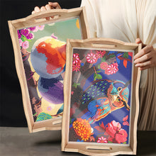 Load image into Gallery viewer, Wooden Cartoon Owl 5D DIY Diamond Painting Serving Tray for Home Decor

