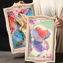 Load image into Gallery viewer, Wooden Cartoon Bird 5D DIY Diamond Painting Serving Tray for Home Decor
