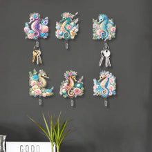 Load image into Gallery viewer, 6Pcs Acrylic Animal Flower Diamond Art Hanging Hooks Diamond Painting Art Hooks
