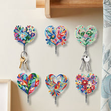 Load image into Gallery viewer, 6Pcs Acrylic Animal Flower Diamond Art Hanging Hooks Diamond Painting Art Hooks
