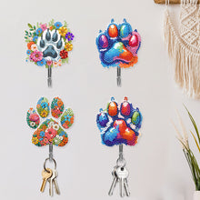 Load image into Gallery viewer, 4Pcs Acrylic Cartoon Rhinestone Painting Keychain Hanger Diamond Painting Hooks
