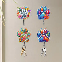 Load image into Gallery viewer, 4Pcs Acrylic Cartoon Rhinestone Painting Keychain Hanger Diamond Painting Hooks
