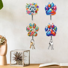 Load image into Gallery viewer, 4Pcs Acrylic Cartoon Rhinestone Painting Keychain Hanger Diamond Painting Hooks
