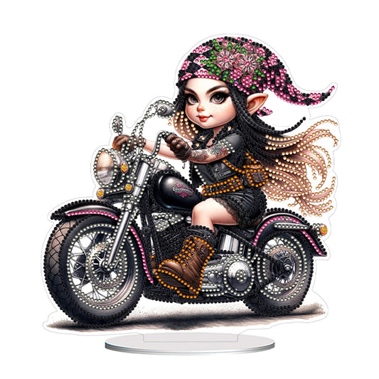 PVC Round Special Shaped Girl Animal 5D Diamond Painting Ornament for Home Decor