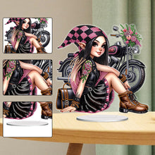 Load image into Gallery viewer, PVC Round Special Shaped Girl Animal 5D Diamond Painting Ornament for Home Decor
