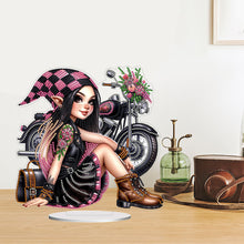 Load image into Gallery viewer, PVC Round Special Shaped Girl Animal 5D Diamond Painting Ornament for Home Decor
