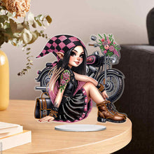 Load image into Gallery viewer, PVC Round Special Shaped Girl Animal 5D Diamond Painting Ornament for Home Decor
