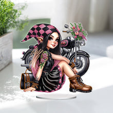 Load image into Gallery viewer, PVC Round Special Shaped Girl Animal 5D Diamond Painting Ornament for Home Decor
