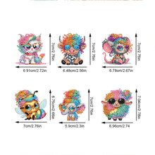 Load image into Gallery viewer, 8Pcs Special Shape Cartoon Animal Diamond Painting Fridge Magnet Fridge Stickers
