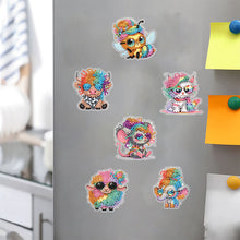 Load image into Gallery viewer, 8Pcs Special Shape Cartoon Animal Diamond Painting Fridge Magnet Fridge Stickers
