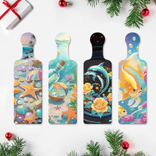 Load image into Gallery viewer, 4Pcs Landscape Diamond Decorative Serving Tray Diamond Painting Tray Handicraft
