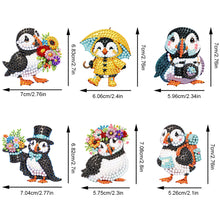 Load image into Gallery viewer, 6Pcs Acrylic Double Sided Rainy Summer Puffin Keyring Diamond Painting Keyring

