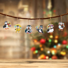 Load image into Gallery viewer, 6Pcs Acrylic Double Sided Rainy Summer Puffin Keyring Diamond Painting Keyring
