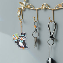 Load image into Gallery viewer, 6Pcs Acrylic Double Sided Rainy Summer Puffin Keyring Diamond Painting Keyring
