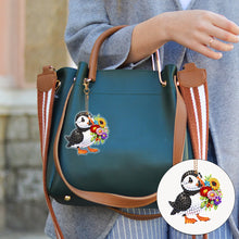 Load image into Gallery viewer, 6Pcs Acrylic Double Sided Rainy Summer Puffin Keyring Diamond Painting Keyring
