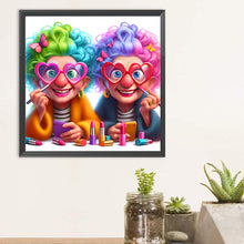 Load image into Gallery viewer, Diamond Painting - Full Round - Funny old lady (30*30CM)
