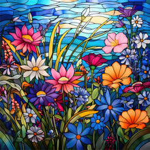 Load image into Gallery viewer, Diamond Painting - Full Round - Glass painting daisy (30*30CM)
