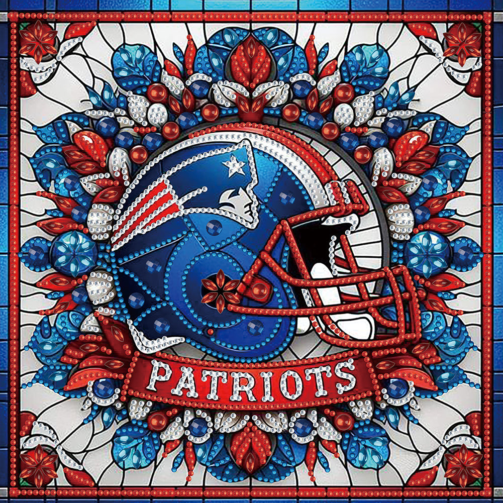 Diamond Painting - Partial Special Shaped - new england patriots (30*30CM)