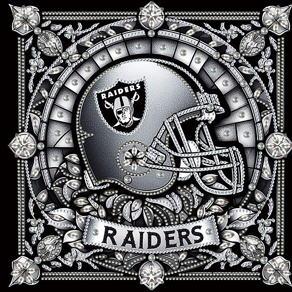 Diamond Painting - Partial Special Shaped - Oakland Raiders (30*30CM)