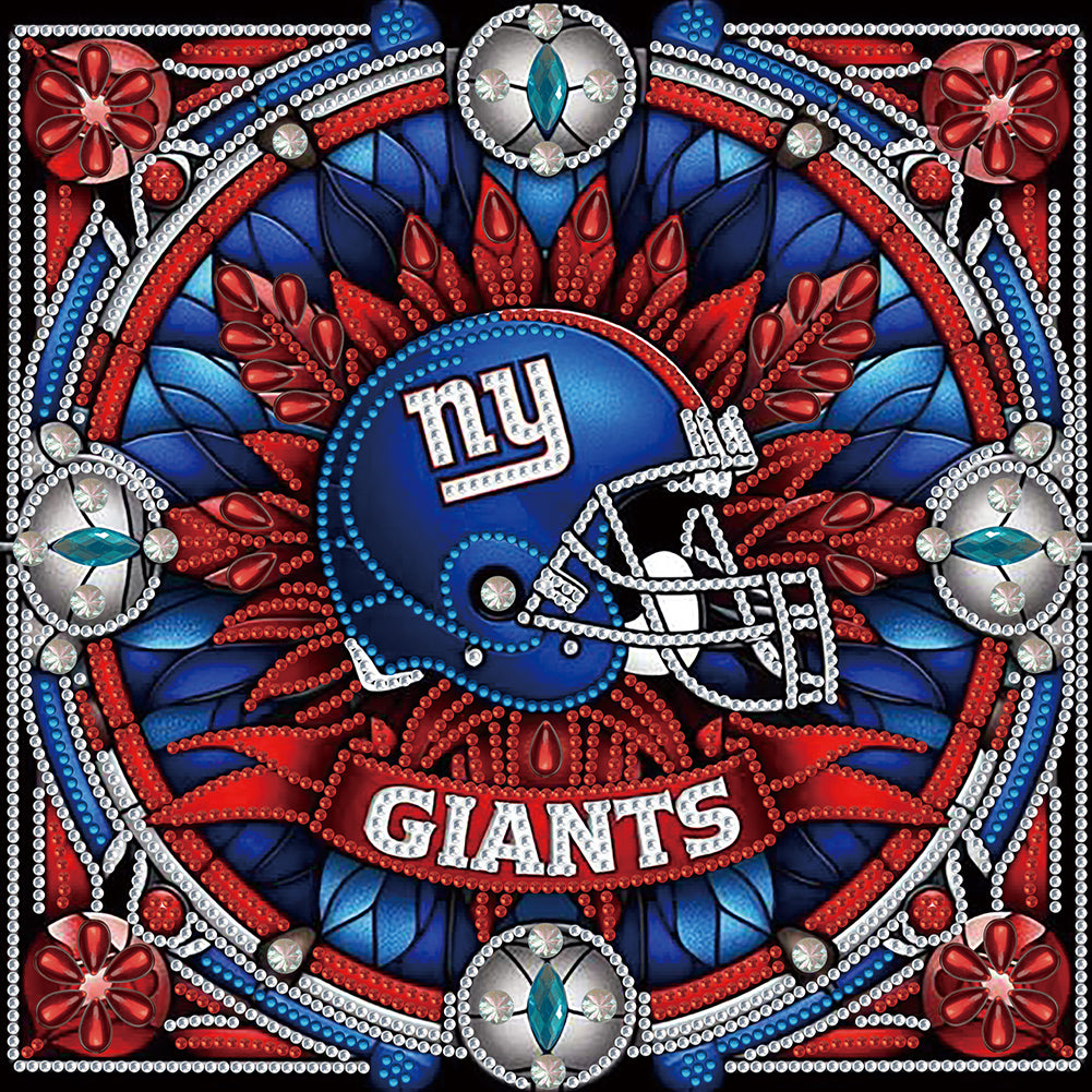 Diamond Painting - Partial Special Shaped - new york giants (30*30CM)
