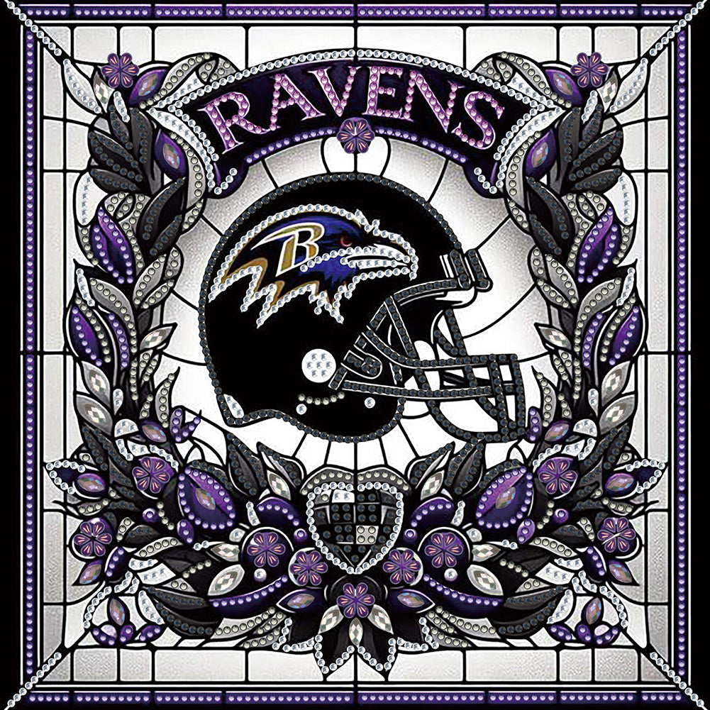 Diamond Painting - Partial Special Shaped - baltimore ravens (30*30CM)