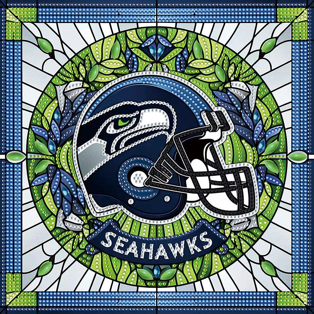 Diamond Painting - Partial Special Shaped - seattle seahawks (30*30CM)