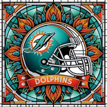 Load image into Gallery viewer, Diamond Painting - Partial Special Shaped - regular season miami dolphins (30*30CM)
